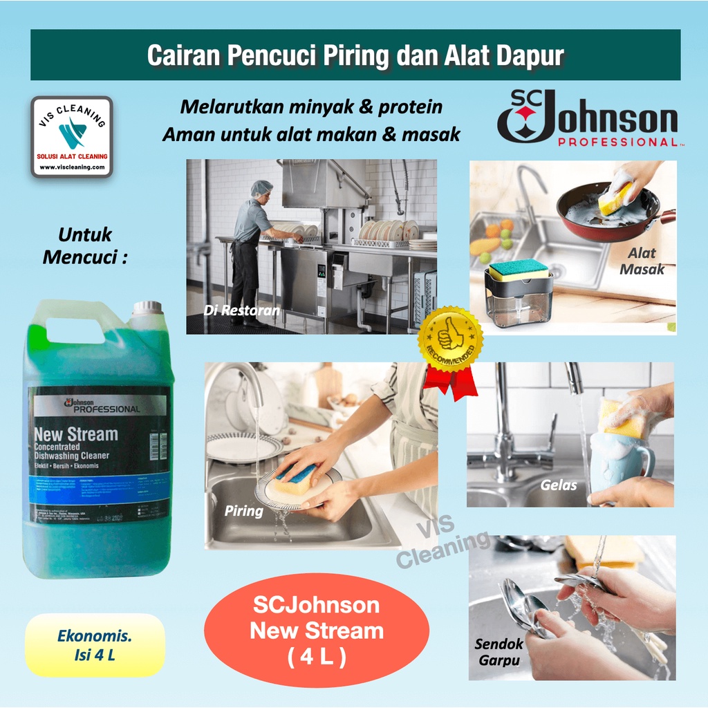 SC Johnson New Stream Sabun Cuci Piring &amp; Alat Dapur (4 L)