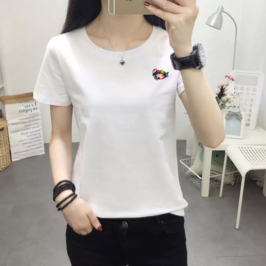 Kaos wanita cotton combed 30s / Baju wanita cotton combed  / Kaos polos wanita lengan pendek Bee108