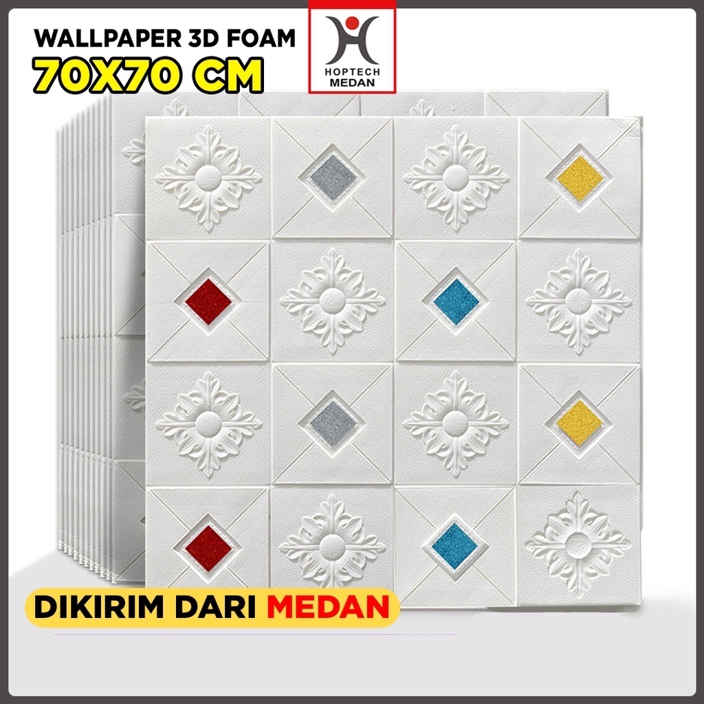 Wallpaper 3D FOAM BATIK / Wallpaper Dinding 3D Motif Foam Batik High Quality / Wallfoam 3D / wall stickers