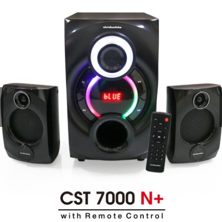 SPEAKER 2.1 MULTIMEDIA SIMBADDA CST 7000 N+ WITH REMOTE PLUS MUSIC PLAYER SUBWOOFER