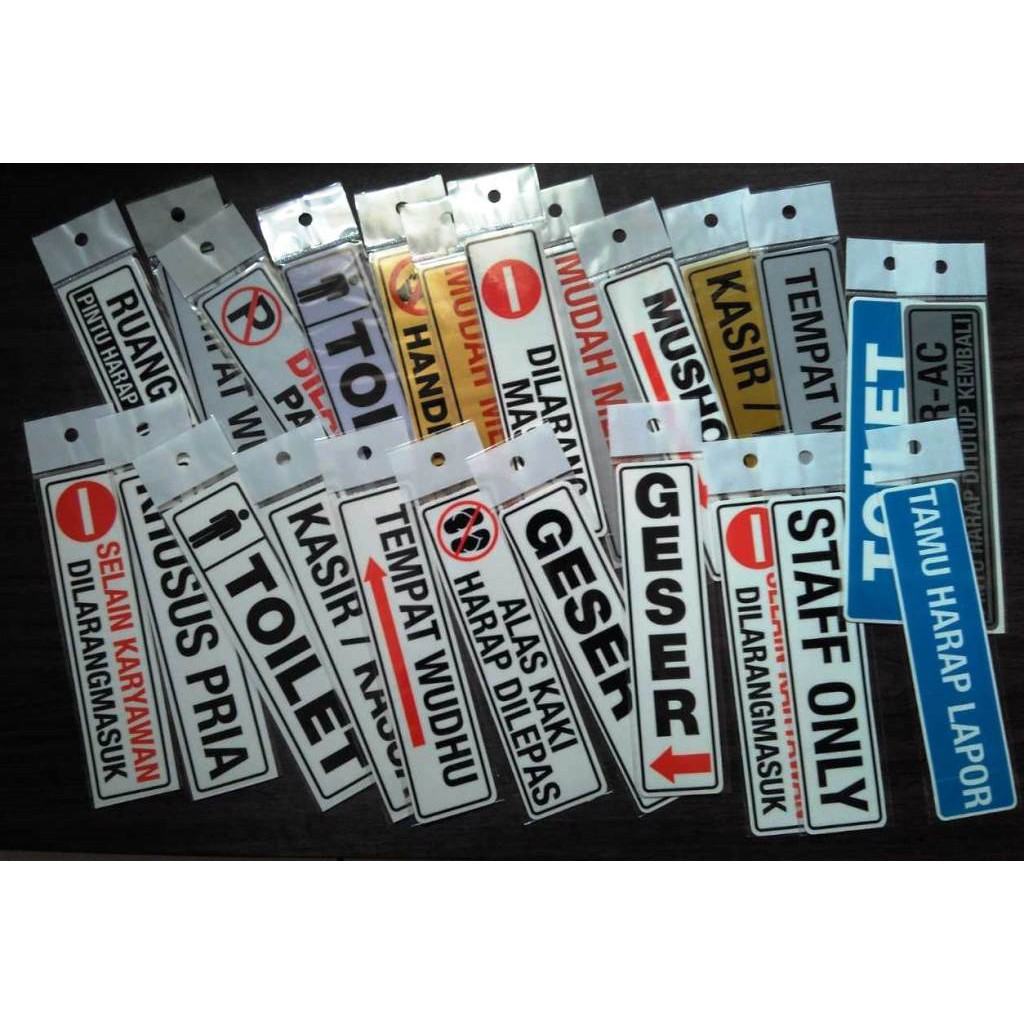 Sign Label Penunjuk - DORONG - SL010030
