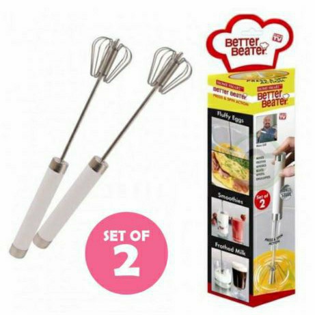 Promo Terbaru!!! Hand Mixer Better Beater isi 2Pcs Murah tanpa Listrik - Pengocok Telur Praktis Murah - Pengocok Dalgona Coffe