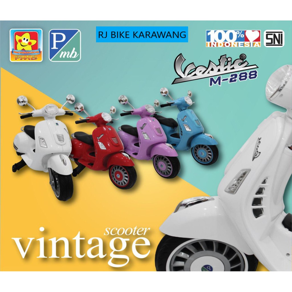 Motor Aki Anak PMB 288 Vestic Vintage Scooter