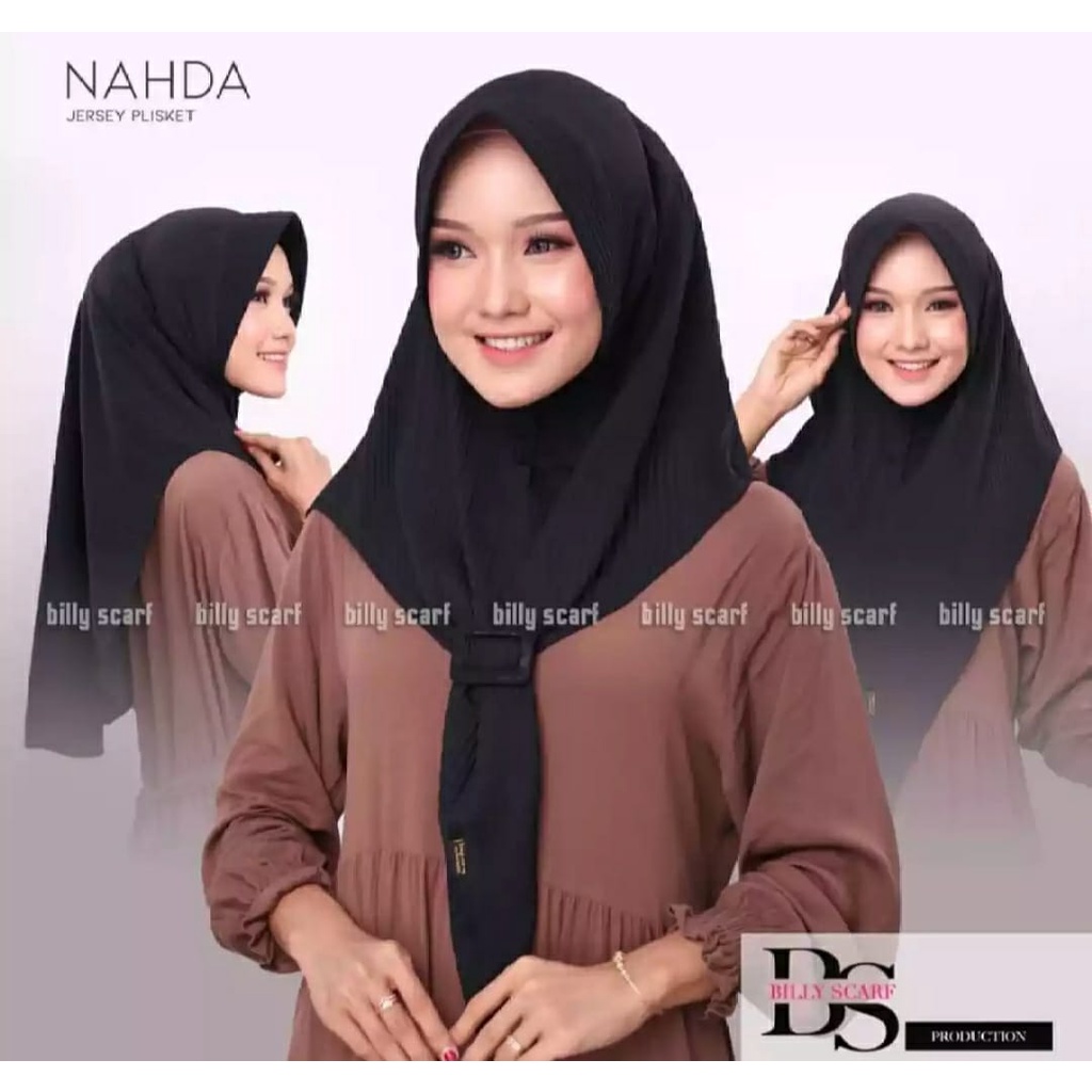 COD - Kerudung Instan Plisket BONUS RING/BROSS Bergo Maryam Plisket FREE BROSS/RINGKerudung Segi Emp