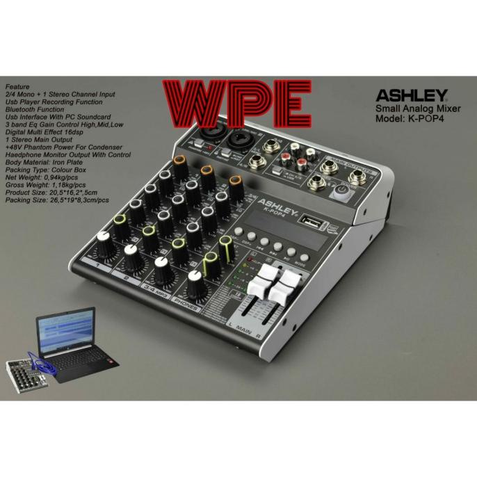 mixer audio ashley kpop 4/kpop4/ k pop4 original 4channel