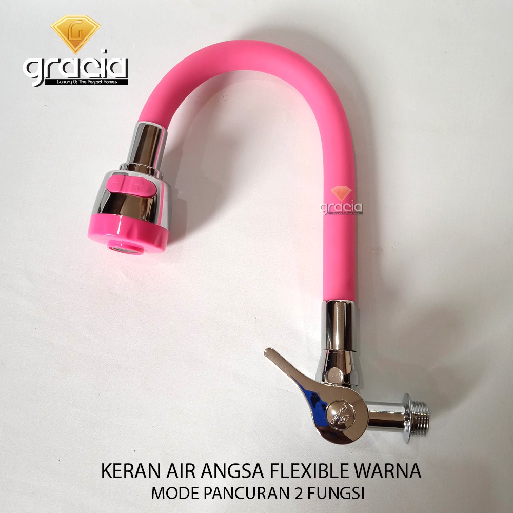 Kran Cuci Piring Flexible Color 1/2 Inch Kran Sink Tembok / Kran Air Flexible warna 1/2 inch / Kran Sink Wastafel / Keran Air