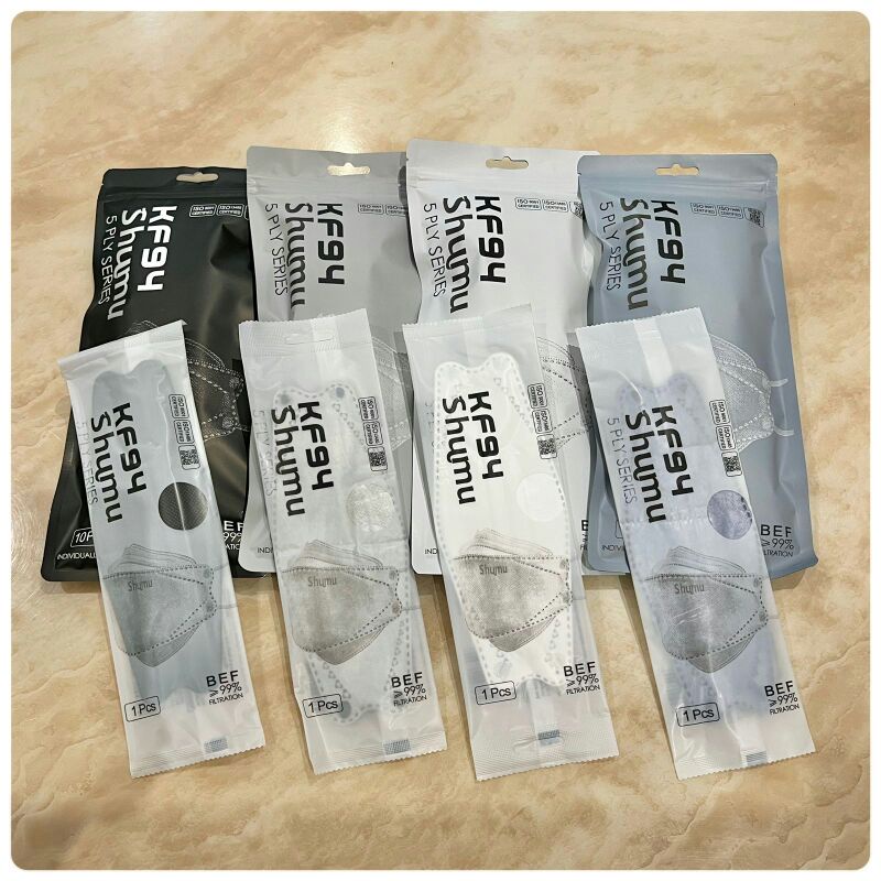 Masker Shumu KF94 single pack 5 ply per satuan 1 pcs premium  individual pack