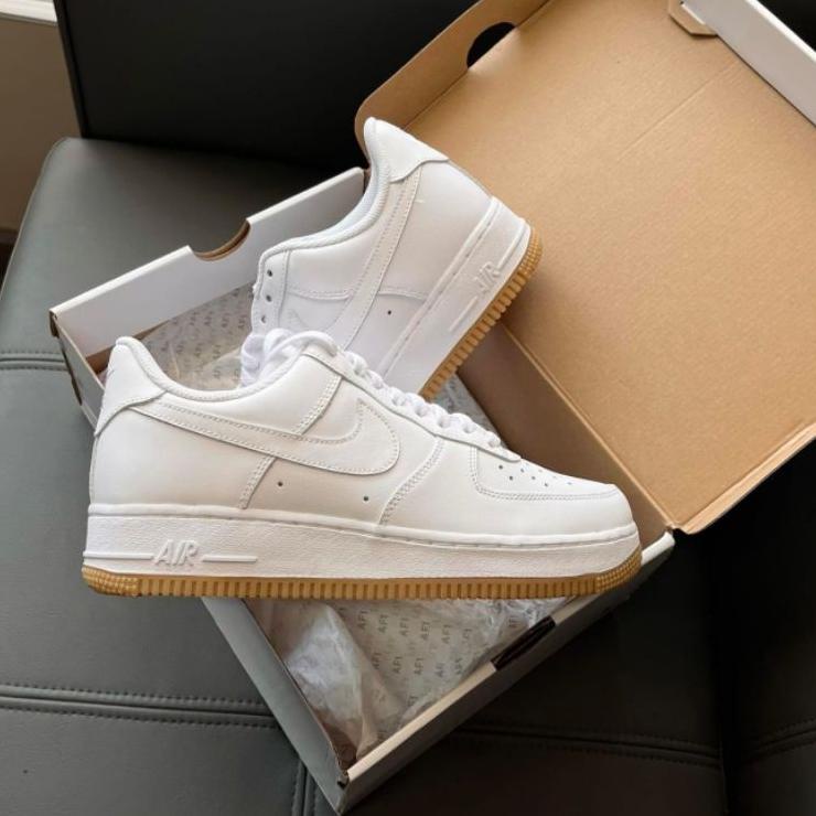 Keluaran Terbaru.. IMPORT PREMIUM SEPATU SNEAKERS PUTIH PRIA NIKE AIR FORCE 1 07 FULL WHITE GUM SEPA