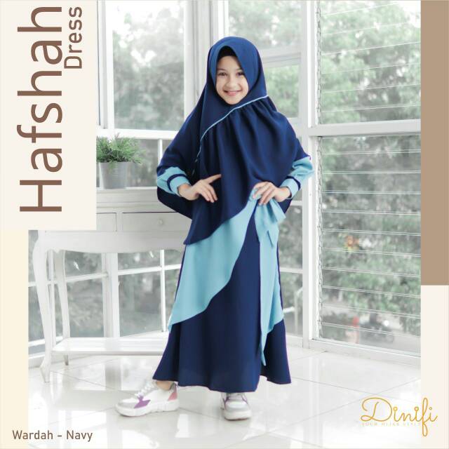 Hafshah Dress Kids Gamis Syari Anak Berkualitas ORIGINAL by Dinifi