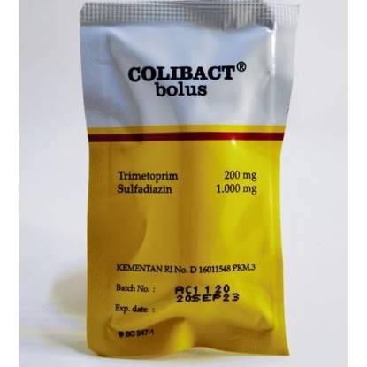 COLIBACT BOLUS Sanbe Untuk Infeksi Pencernaan dan Pernafasan Hewan