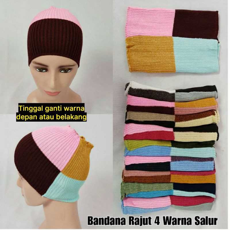 Daleman Jilbab Hijab Ciput Rajut Bandana 1-4 warna iner bandana jilbab