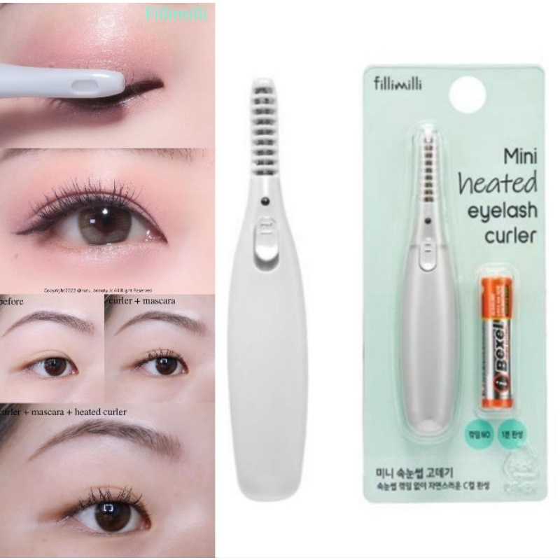 [Ready] Fillimilli mini eyelash heated curler / Pelentik Bulumata Elektrik / Lash curl