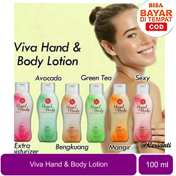 [HAND &amp; BODY LOTION] [100ML] [BPOM] Viva Hand &amp; Body Lotion 100ml | Bengkoang | Avocado | Green Tea | Mangir | Sexy Cerianti