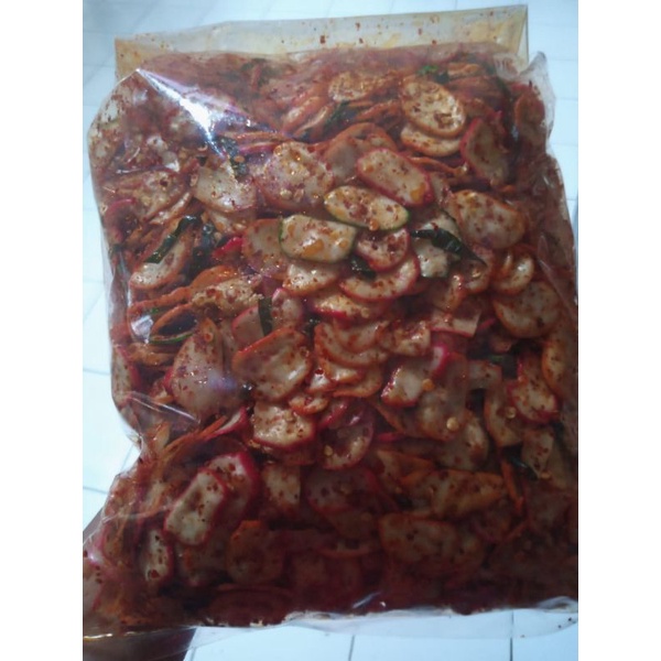 Seblak kering Jablay kemplang seblak kering Extra pedas Daun jeruk Netto 1000 gram/1 kg