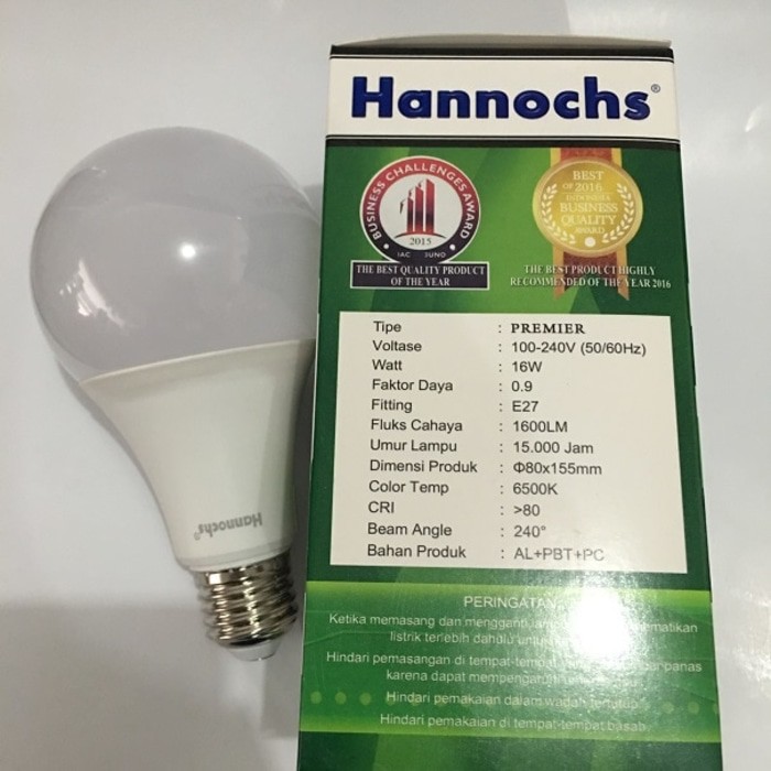 Lampu LED 16W Besar Terang Untuk Ruangan Besar Merk Hannochs Garansi