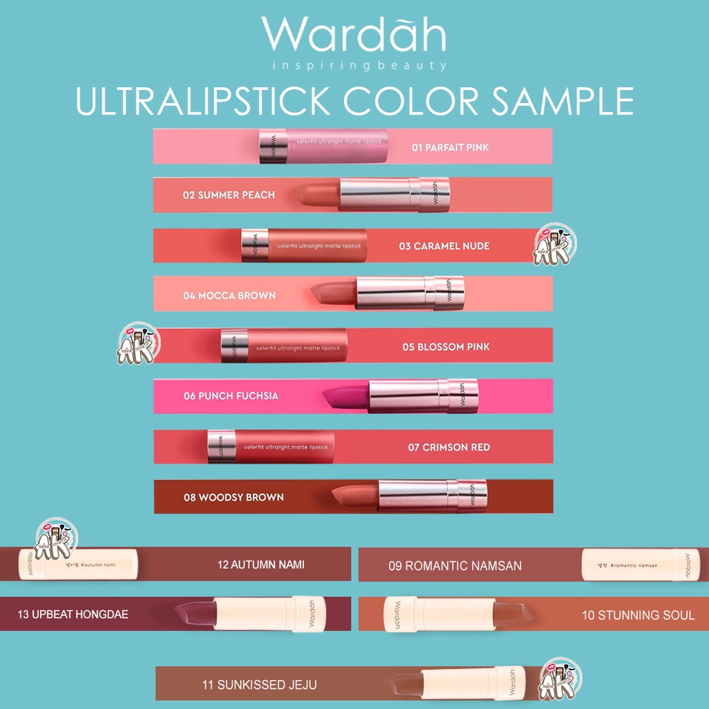 WARDAH LIP TINT, MOIST LIP NUTRITION, FRUITY SHEER LIP BALM, LIP GLOSS, ULTRALIGHT MATTE LIPSTIK