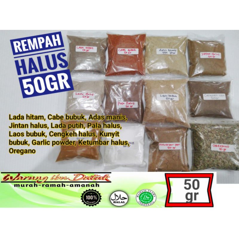 

Bumbu Dapur Bumbu Halus Bumbu Kering Serba 50gr