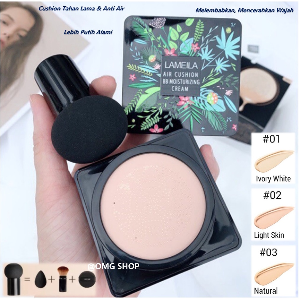 Termurah !!! Mushroom Lameila BB Cream Cushion ORIGINAL / Bedak Glowing Tahan Lama Anti Air Korea / BB Cream Cushion Glowing Waterproof Foundation Waterproof Kosmetik Make Up Seperti SUNISA Bedak Glowing BEAUTY CREAM IMAGES Bedak Basah Bukan Bedak Padat