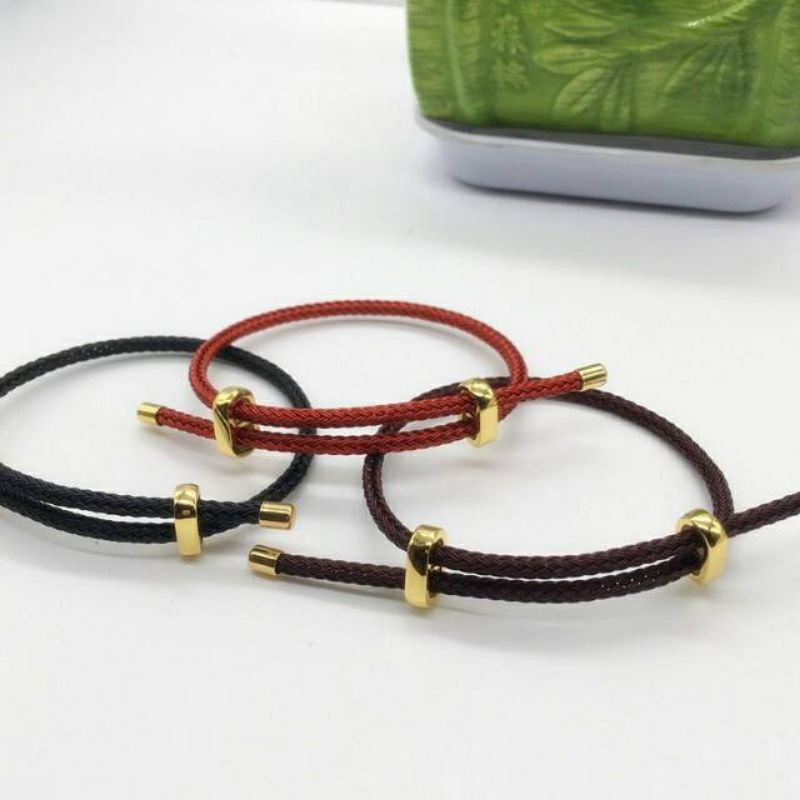 [FREE PEMBATAS]Gelang wanita gelang wirope liontin emas