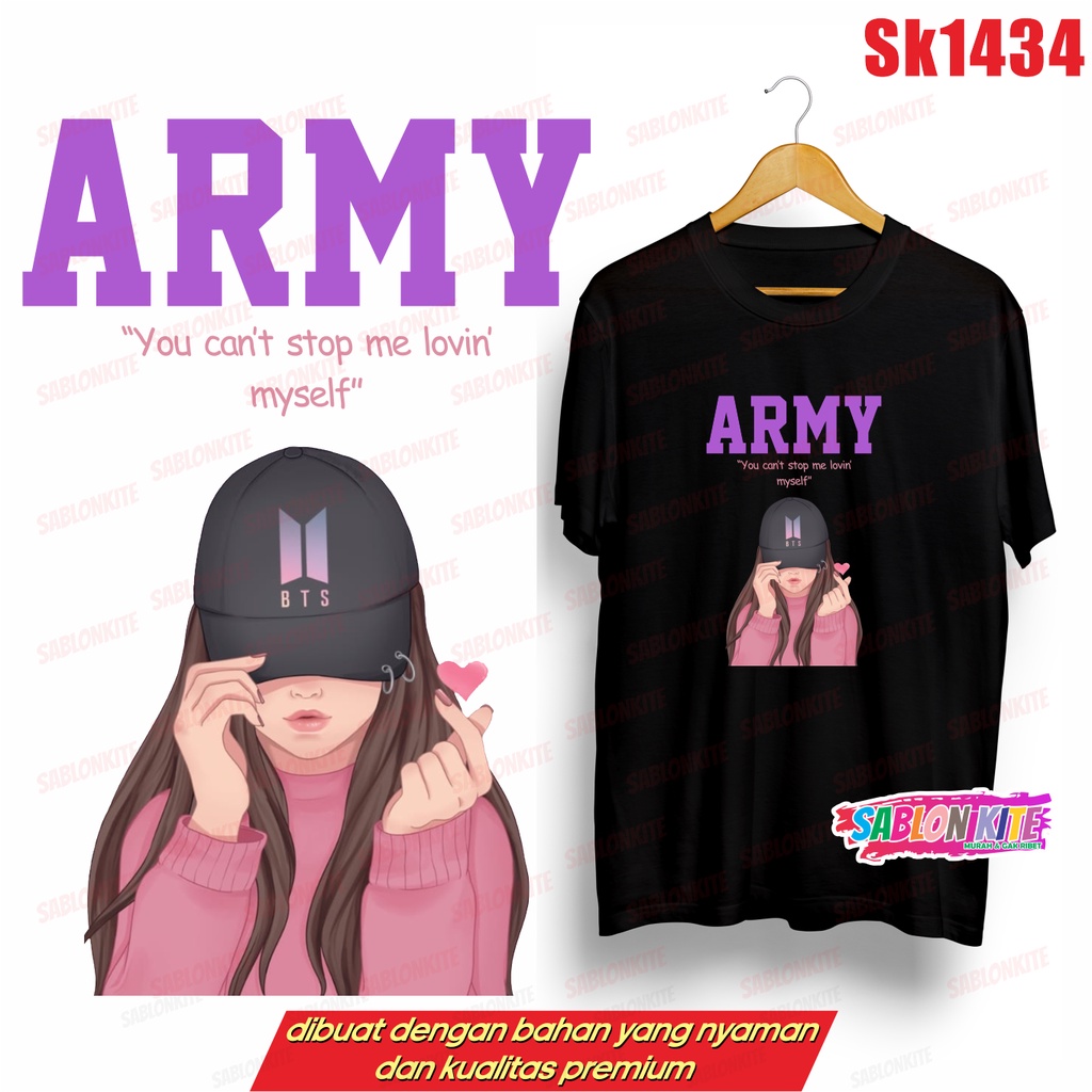 MURAH!!! KAOS KPOP ARMY JK SK1434 SG JIMIN V JIN JH UNISEX