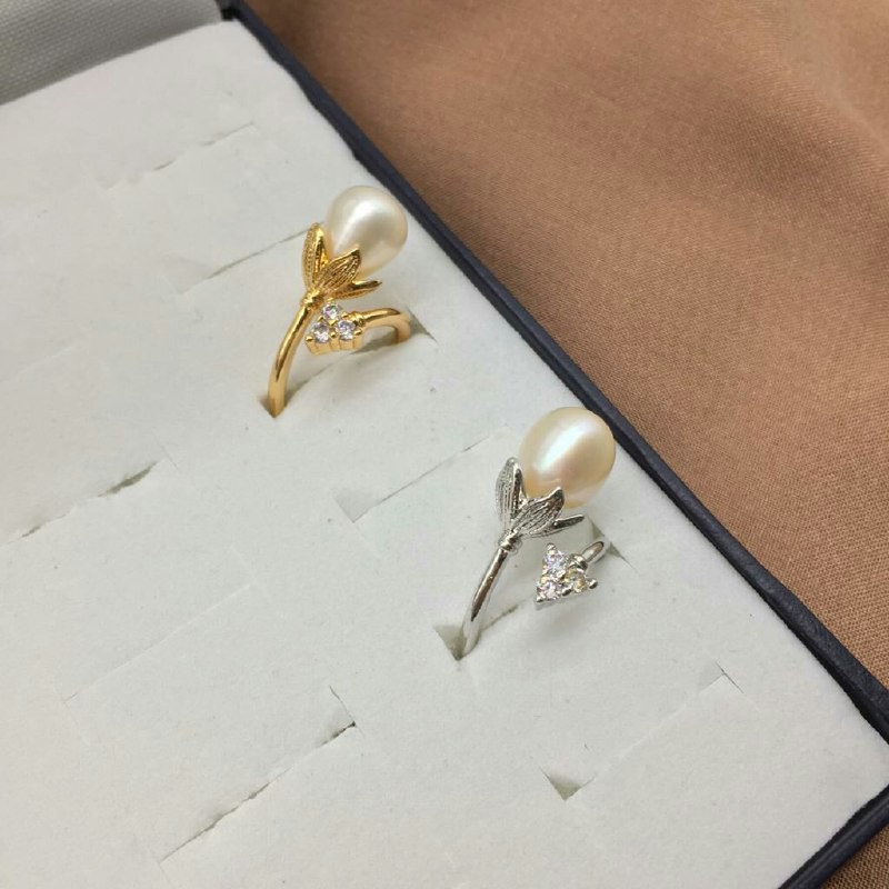 Cincin Cantik Mutiara Air Tawar, Asli, Ori, jual Batu Alam, Lombok Pearl, Kado Ultah istri - 3