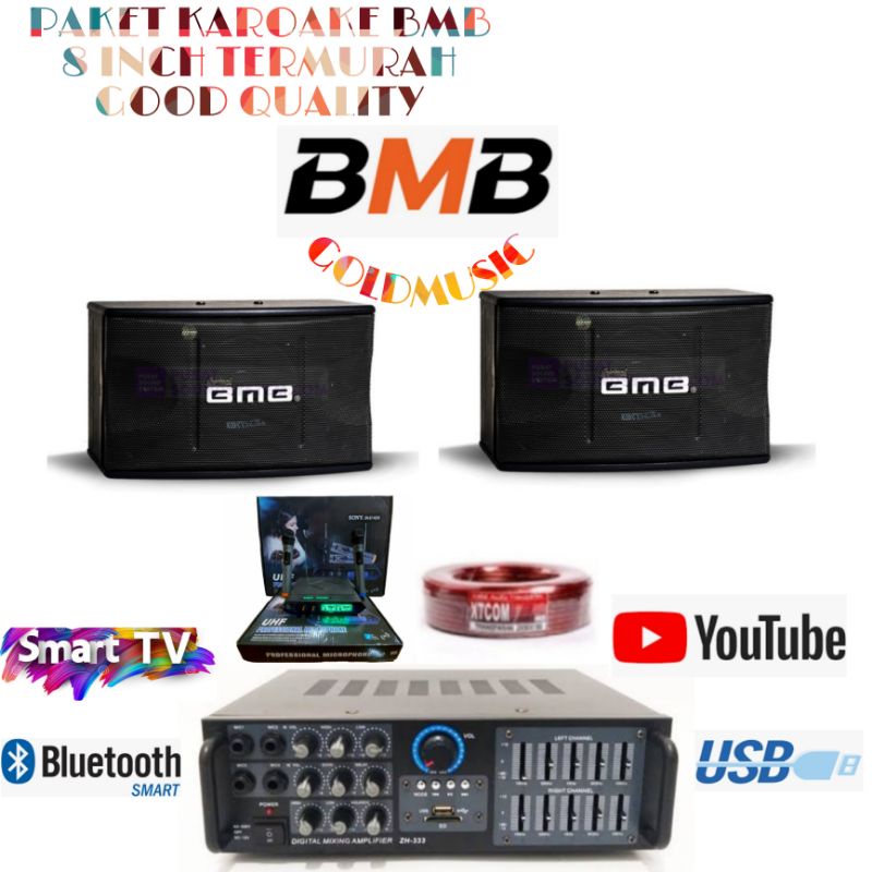 PAKET KARAOKE SOUND SYSTEM BMB BLUETOOTH PAKET SOUND SYSTEM RUMAH AUDIO HOME ORIGINAL GARANSI