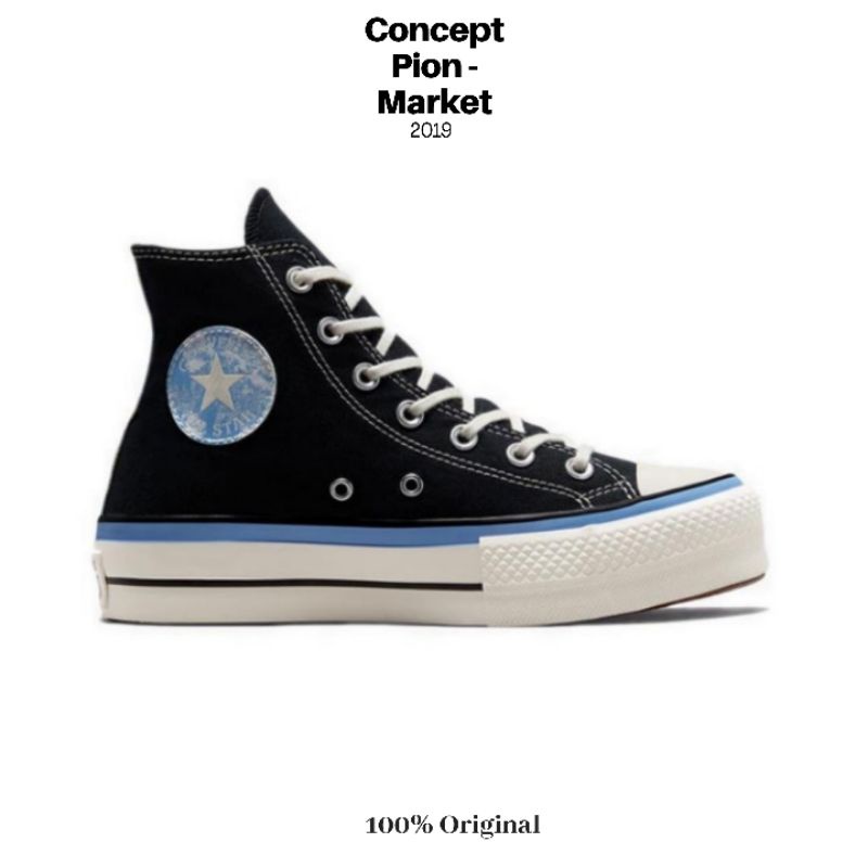 blue platform high top converse