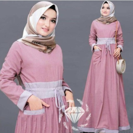 Fashion Muslim Baju Gamis Muslim Terbaru 2021 Model Baju Pesta Wanita kekinian Bahan Katun Supernova