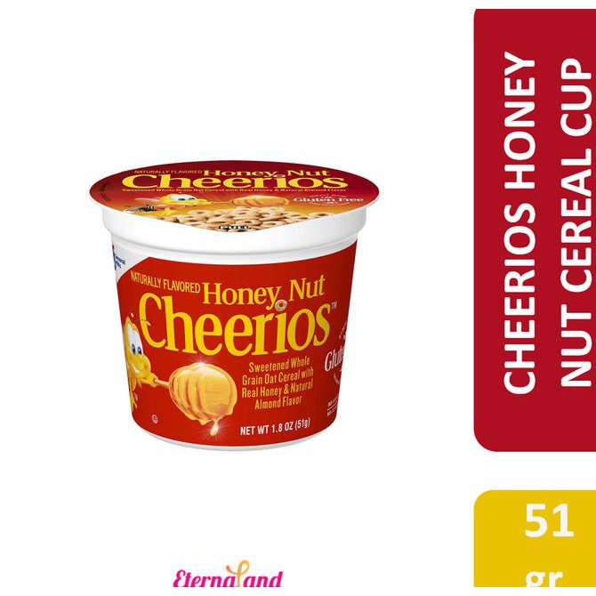 

Cheerios Honey Nut Cereal Cup - Sereal Impor Cheerios General Mills