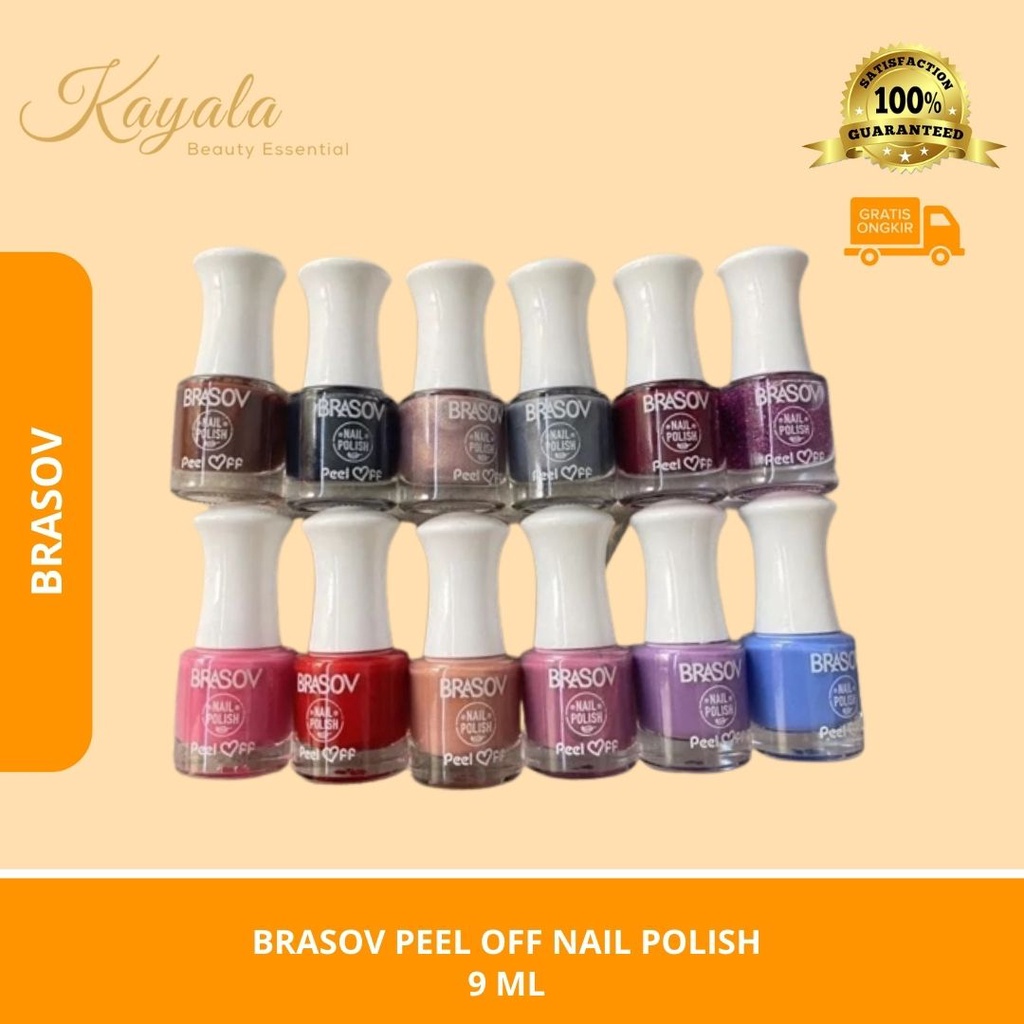 BRASOV PEEL OFF NAIL POLISH 9 ML - KUTEK PEEL OFF - BRASOV KUTEK PEEL OFF - PEEL OFF NAIL POLISH - K