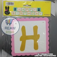 Banner Flag / Bunting Flag Happy Birthday Kelinci