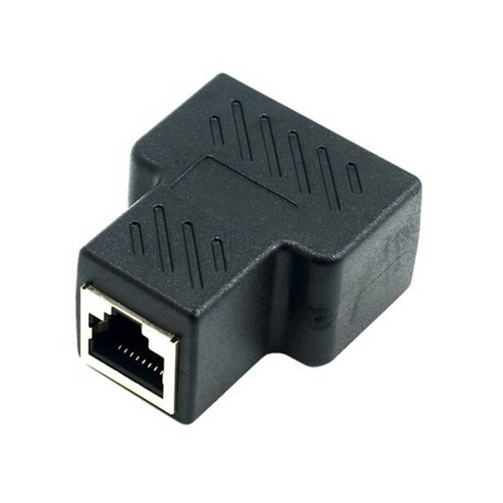 sell SIFREE RJ45 LAN Ethernet Network Connector Splitter 1 to 2 - DN0190 - Hitam