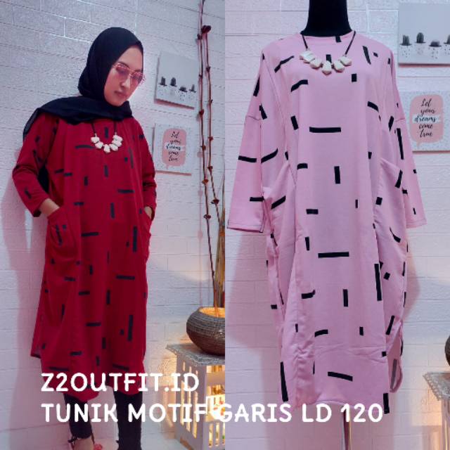 TUNIK MOTIF GARIS