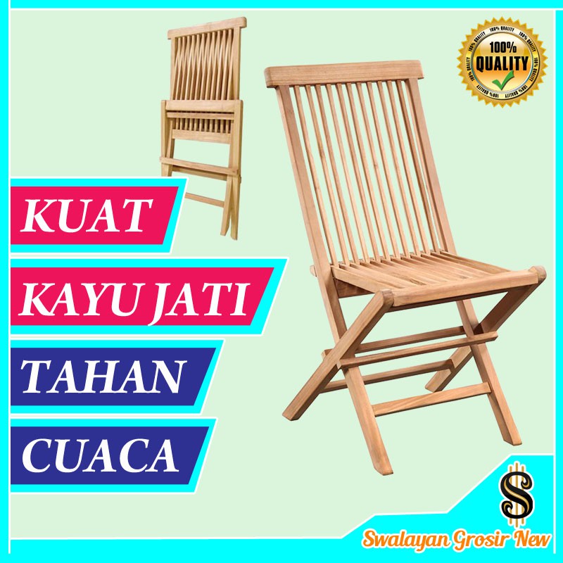 SG03 KURSI LIPAT TERAS KAYU JATI MENTAHAN BELUM WARNA KURSI TERAS JATI BERKUALITAS FURNITURE JEPARA