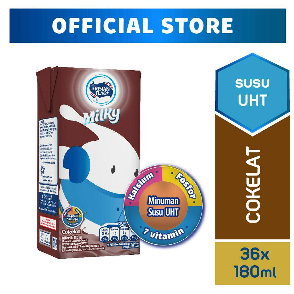 

Frisian Flag Susu UHT Zuzhu Chocolate Carton Pack 36 x 180 ml