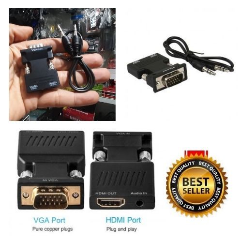 Converter Adapter HDMI To VGA Male 1080P With Audio Port 111158