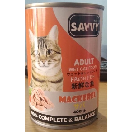 Savvy 400gr makanan basah kalengan kucing Daging Tuna