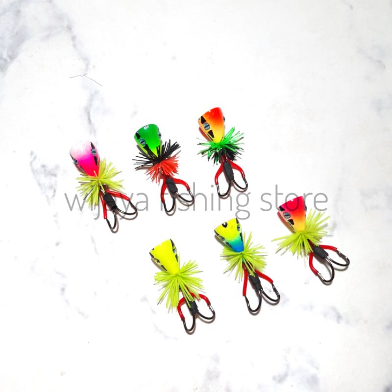 umpan pancing jaws / jaws frog / umpan kayu 7gr 2cm