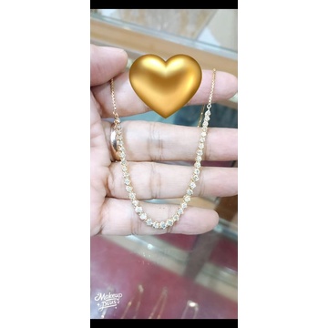 Kalung tura berlian medan asli model bulat