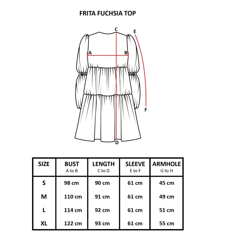 Ready HijabChic Frita Fuchsia Pink Top