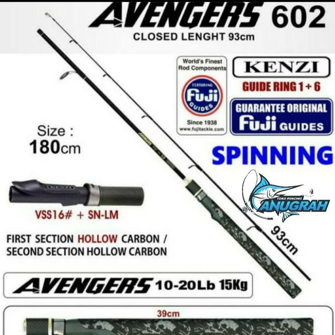 Joran Pancing Kenzi Avengers 180Cm / 1,8M 20Lbs Fuji Ring