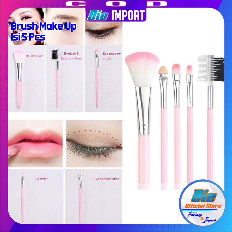 Isi 5 Pcs Kuas Make Up Set Korea