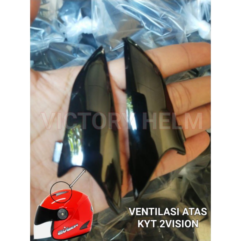 ventilasi helm kyt 2vision satu set ventilasi variasi atas dan belakanghelm kyt 2vision