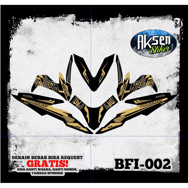 Decel Beat Full Body Sticker Motor Anti Gores Dekal Beat Bisa Custom Nama Keren Glossy Doff