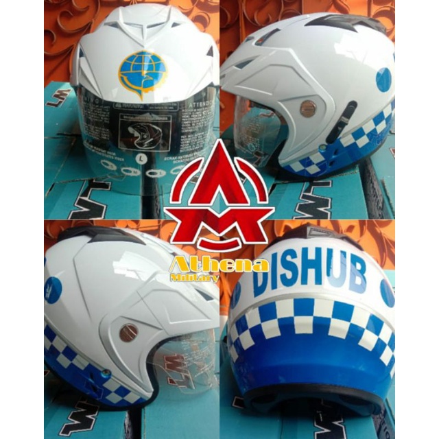 HELM DISHUB LLAJ PATWAL DOBEL VISOR