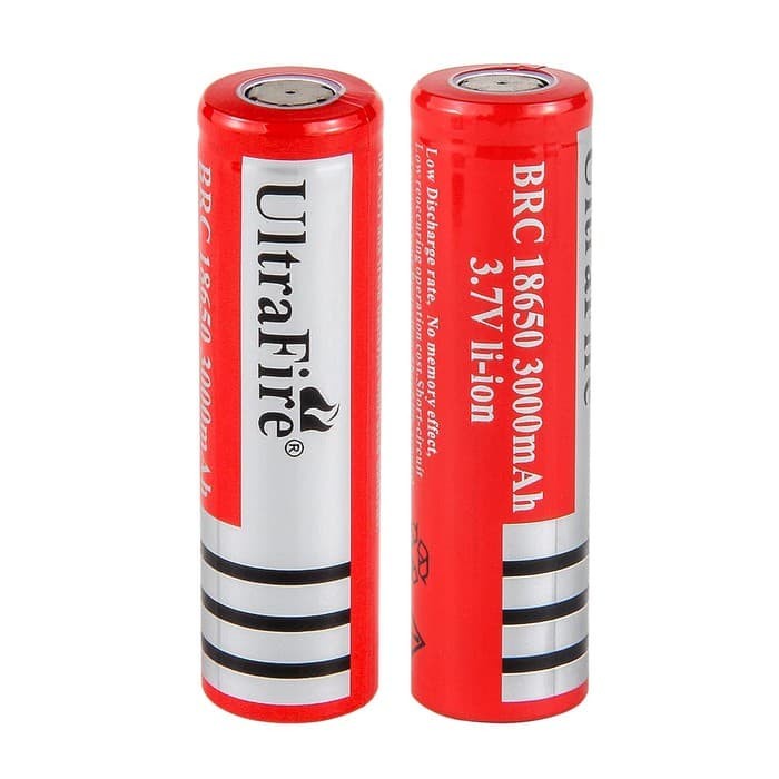 Baterai Ultrafire 18650 Battery 3.7v Rechargeable Batere Batre Batrai Police Senter Swat