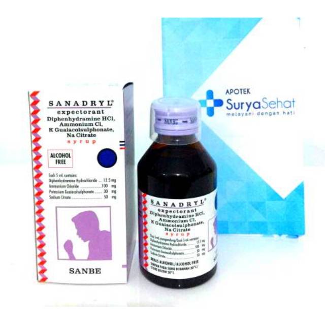 Sanadryl Ekspektoran 120ml - Obat Batuk Berdahak