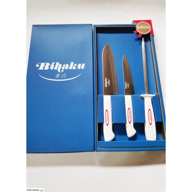 Jual Pisau Dapur Bihaku Set Jepang isi 3  Pisau Dapur  Pisau Jepang Diskon