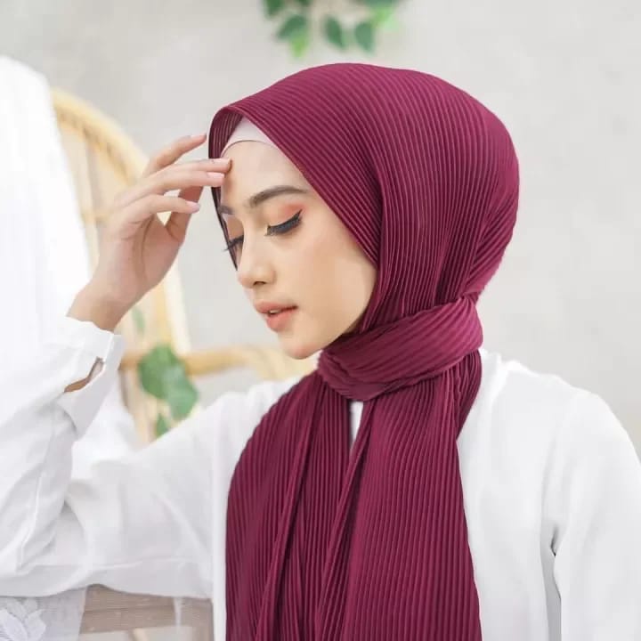 Jilbab Pashmina Plisket Full Plisket // Kerudung Pashmina Plisket // Jilbab Pashmina Plisket Full Pl