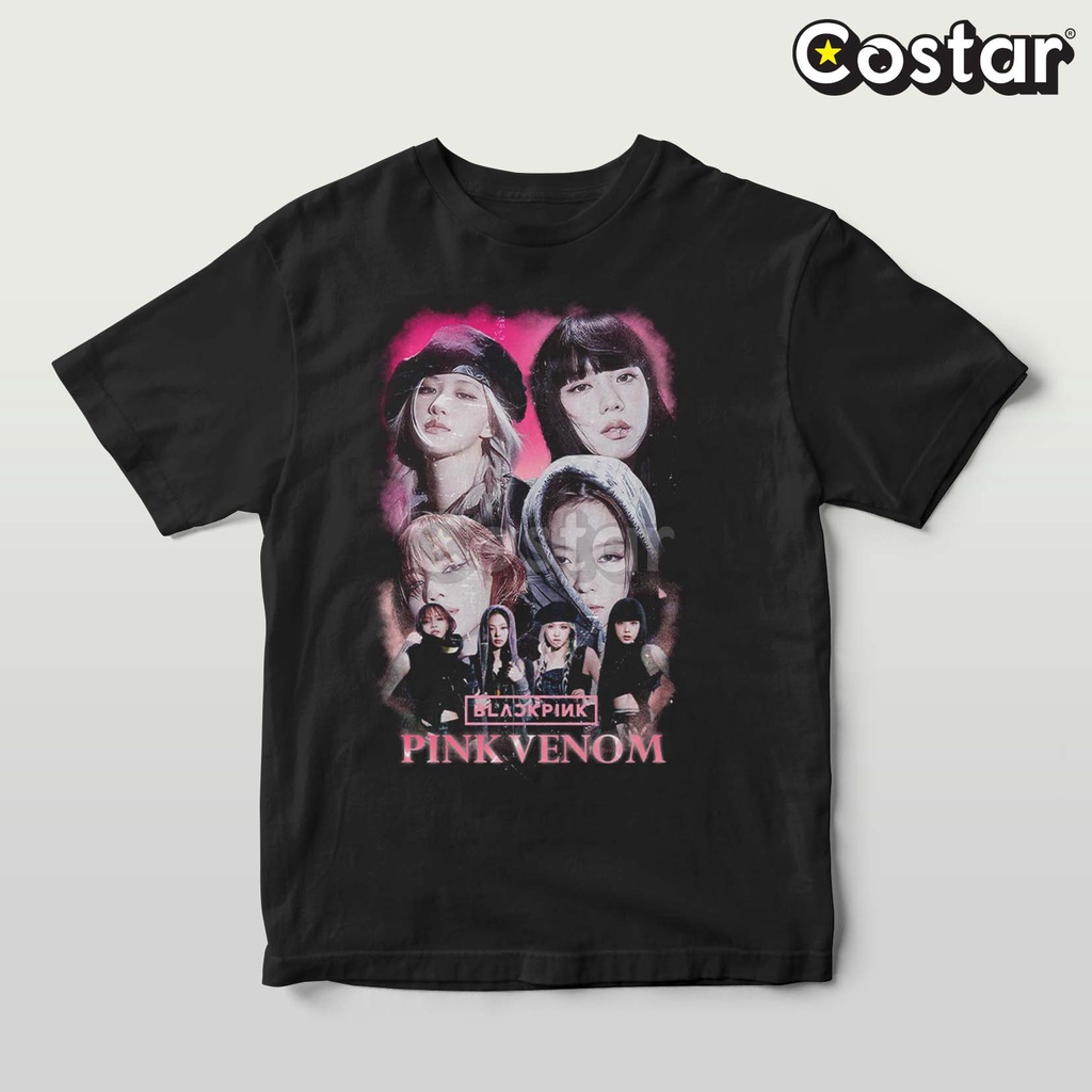 Kaos Black Pink Pink Venom Botleg All Member